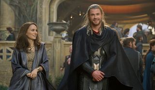 Thor and Jane Foster in Thor: The Dark World