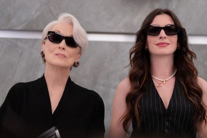 (L-R): Miranda Priestly (Meryl Streep) and Andie Sachs (Anne Hathaway) in 20th Century Studios' THE DEVIL WEARS PRADA 2. Photo by Macall Polay. &copy; 2025 20th Century Studios. All Rights Reserved.