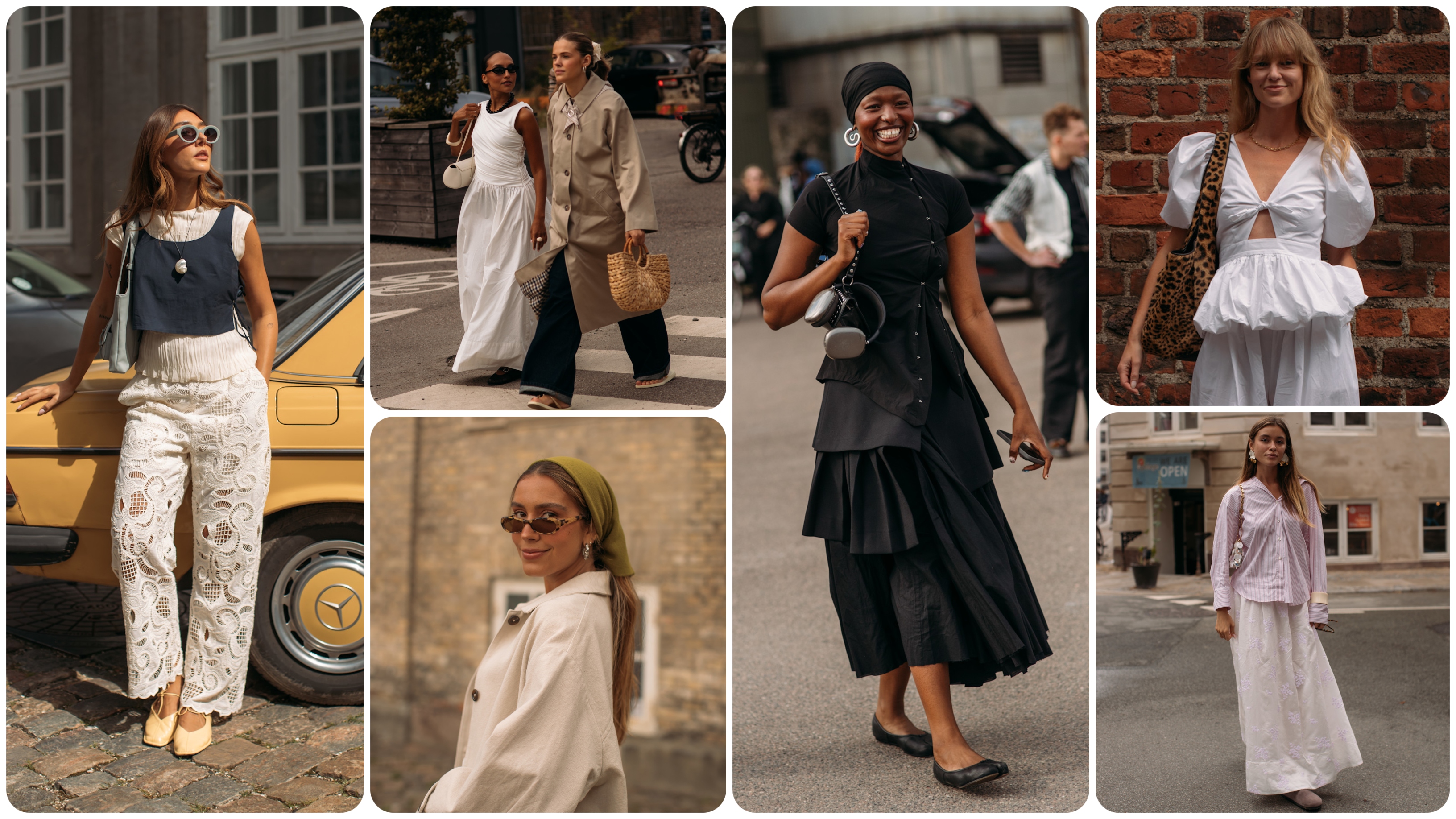 collage of women wearing summer clothes 