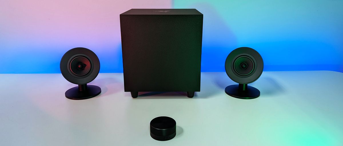 Razer Nommo V2 Pro PC gaming speakers, software, and components