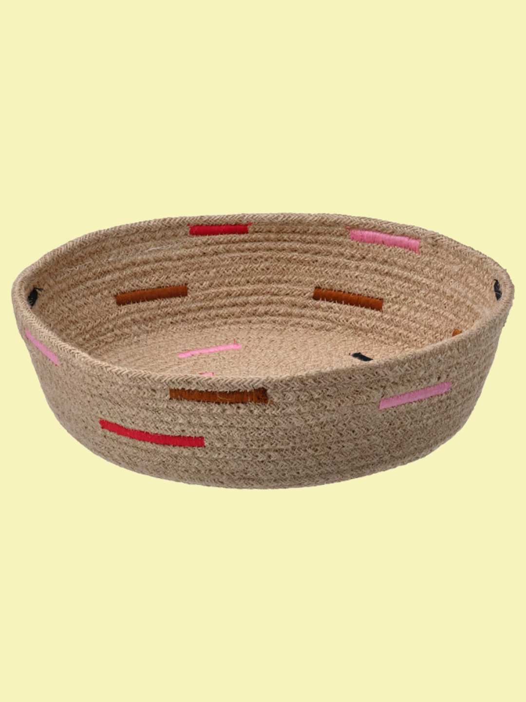 A woven jute basket