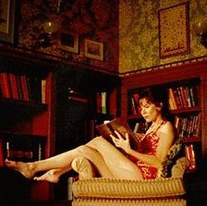 Woman reading a book