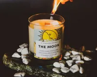 Witchy The Moon Tarot Candle for Anxiety & Fear