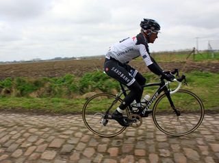 Former Roubaix champion Stuart O'Grady prepares for Sunday's race.