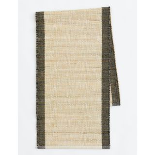 Beige Table Runner with black trim
