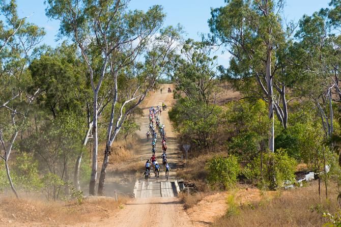 The "Croc-Train" riding out of Irvinebank on the way to Skybury Coffee Plantation