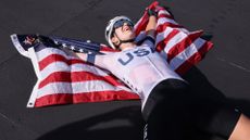 Kristen Faulkner wins the 2024 Olympic road race