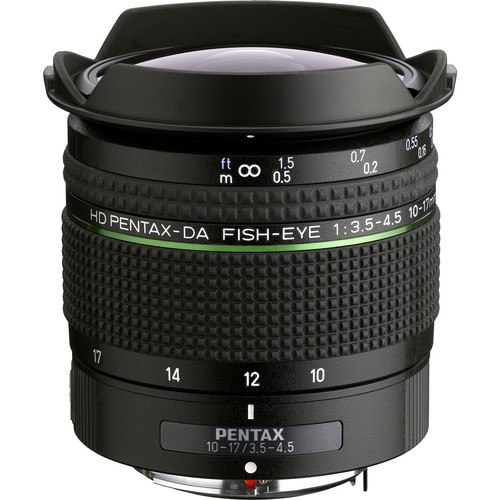 HD Pentax-DA Fisheye 10-17mm f/3.5-4.5 ED on a white square