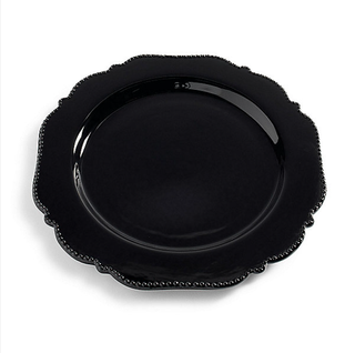 Black Dinner Plates, Set of Four