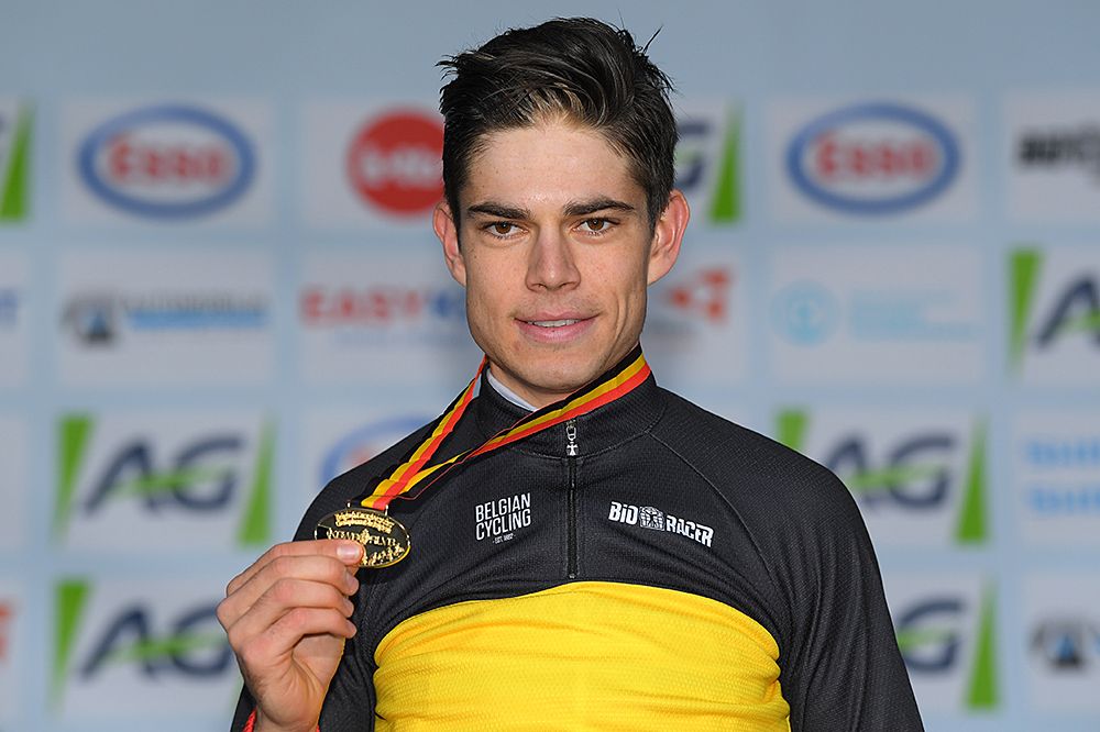 Wout Van Aert wins a third elite Belgian cyclo-cross title