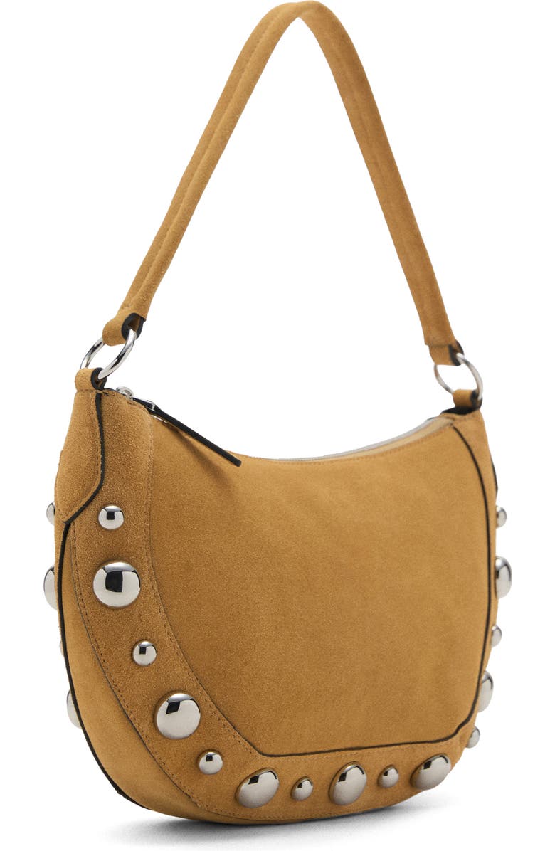 Studded Suede Shoulder Bag