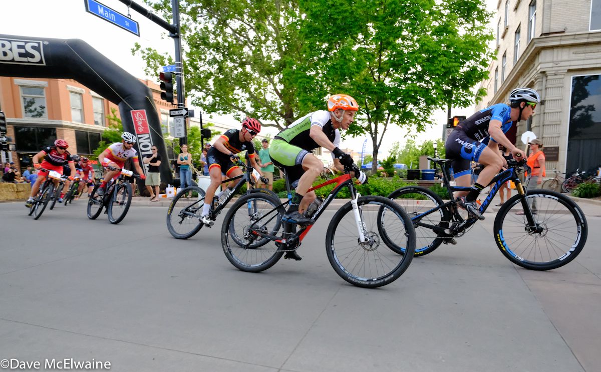 Many riders raced on their full-suspension bikes that they would use in Sunday&rsquo;s Off-Road event, but many traded their knobby tires for semi-slicks.