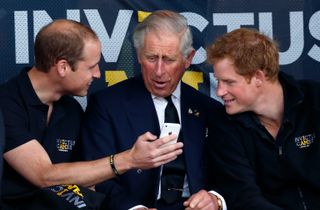 royal family phones Prince William Prince Harry Prince Charles