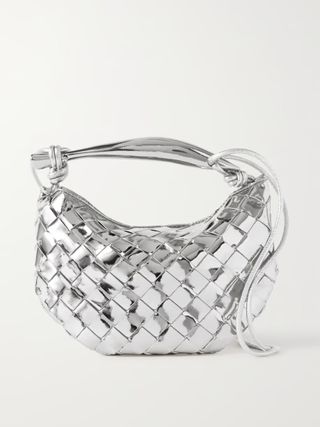 Bottega Veneta, Loop Mini Intrecciato-Leather Cross-Body Bag