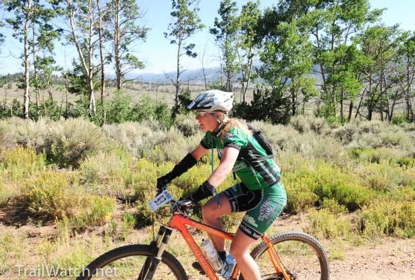 Leadville's Johanna Mickle heads up Columbine Mountain.