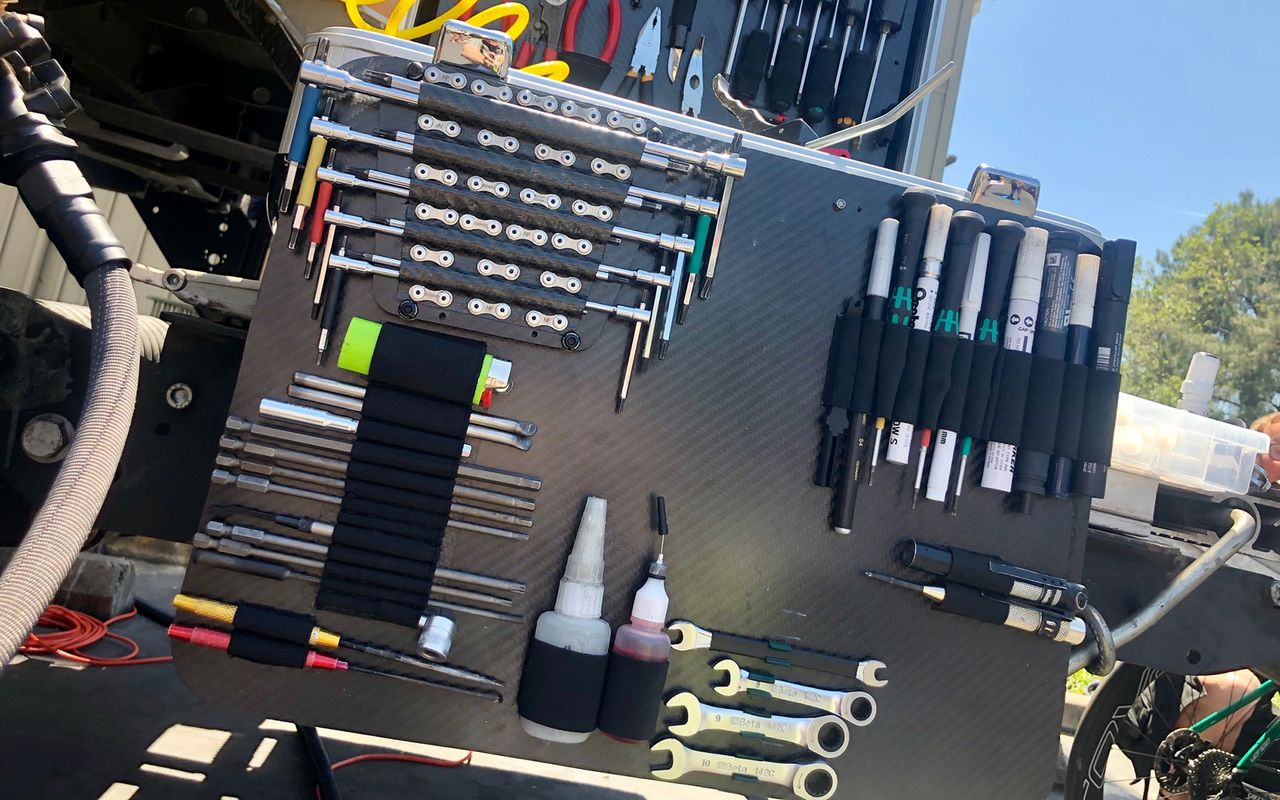 A custom tool box for one of the Bora-hansgrohe mechanics