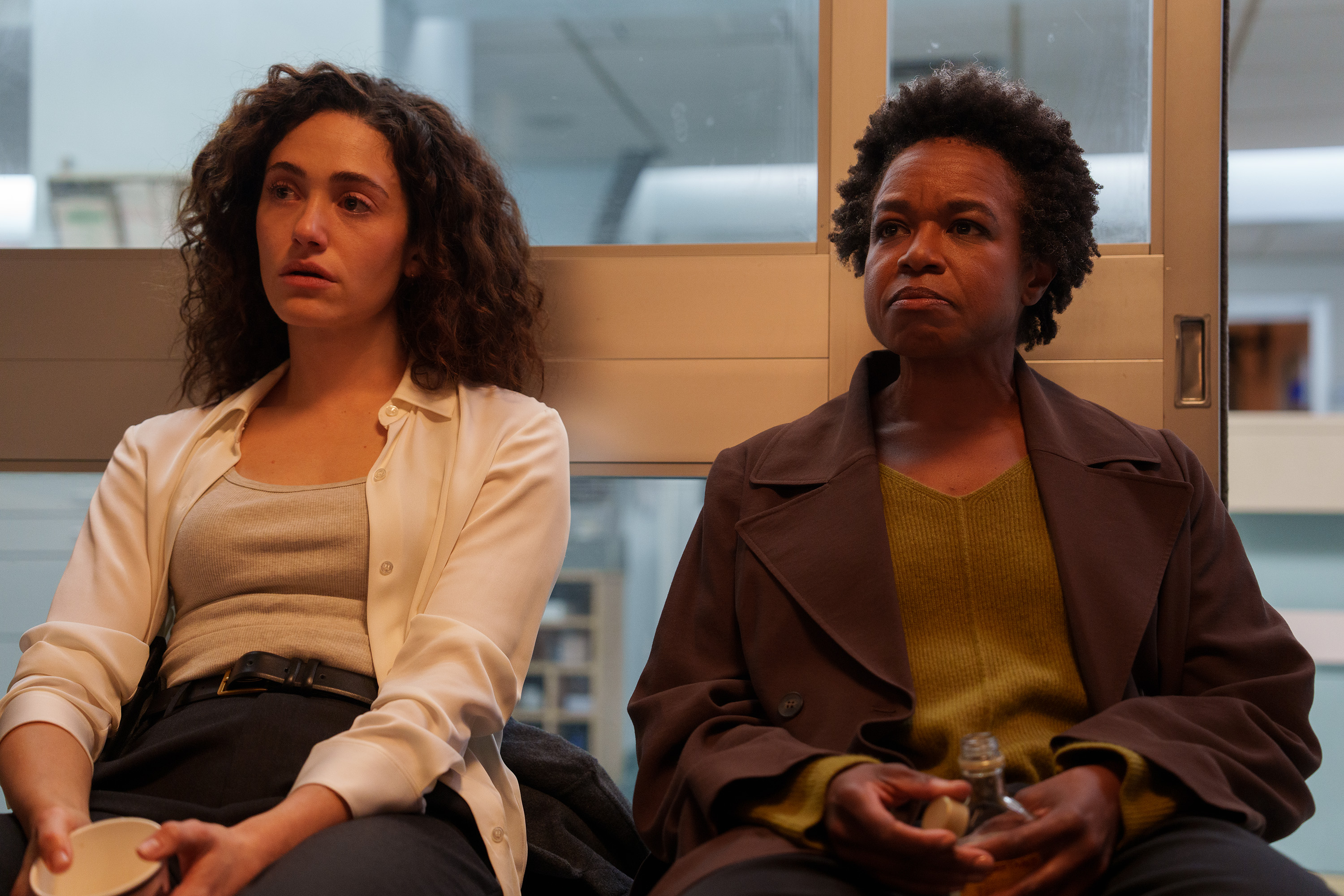Emmy Rossum as Alice Black and Quincy Tyler Bernstine as Nora in Hulu's 'Furious.'
