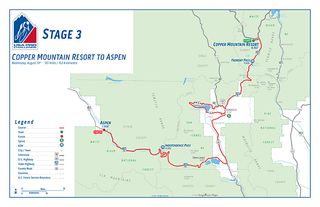 2015 USA Pro Challenge map for stage 3