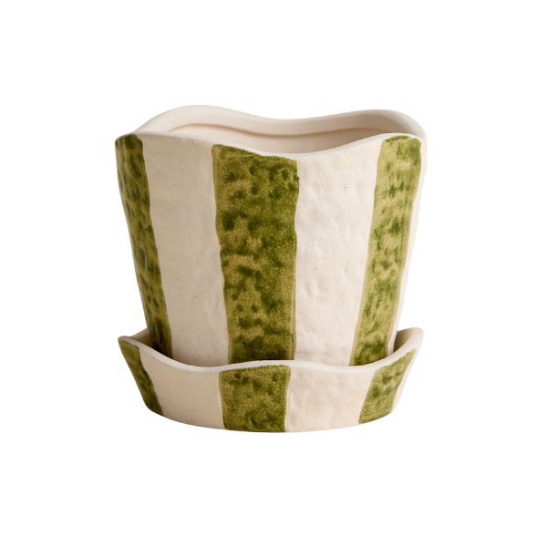 M&amp;amp;S, Striped Textured Ceramic Planter