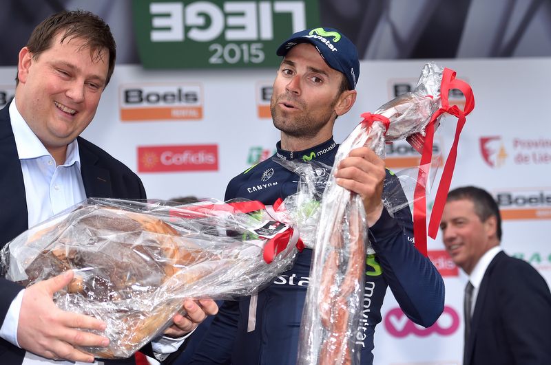 Alejandro Valverde (Movistar) will need some help eating all that jamon