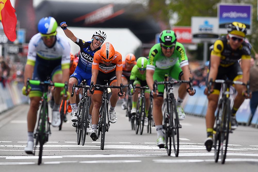 Michael Matthews and Bryan Coquard had to settle for sprinting for fourth.
