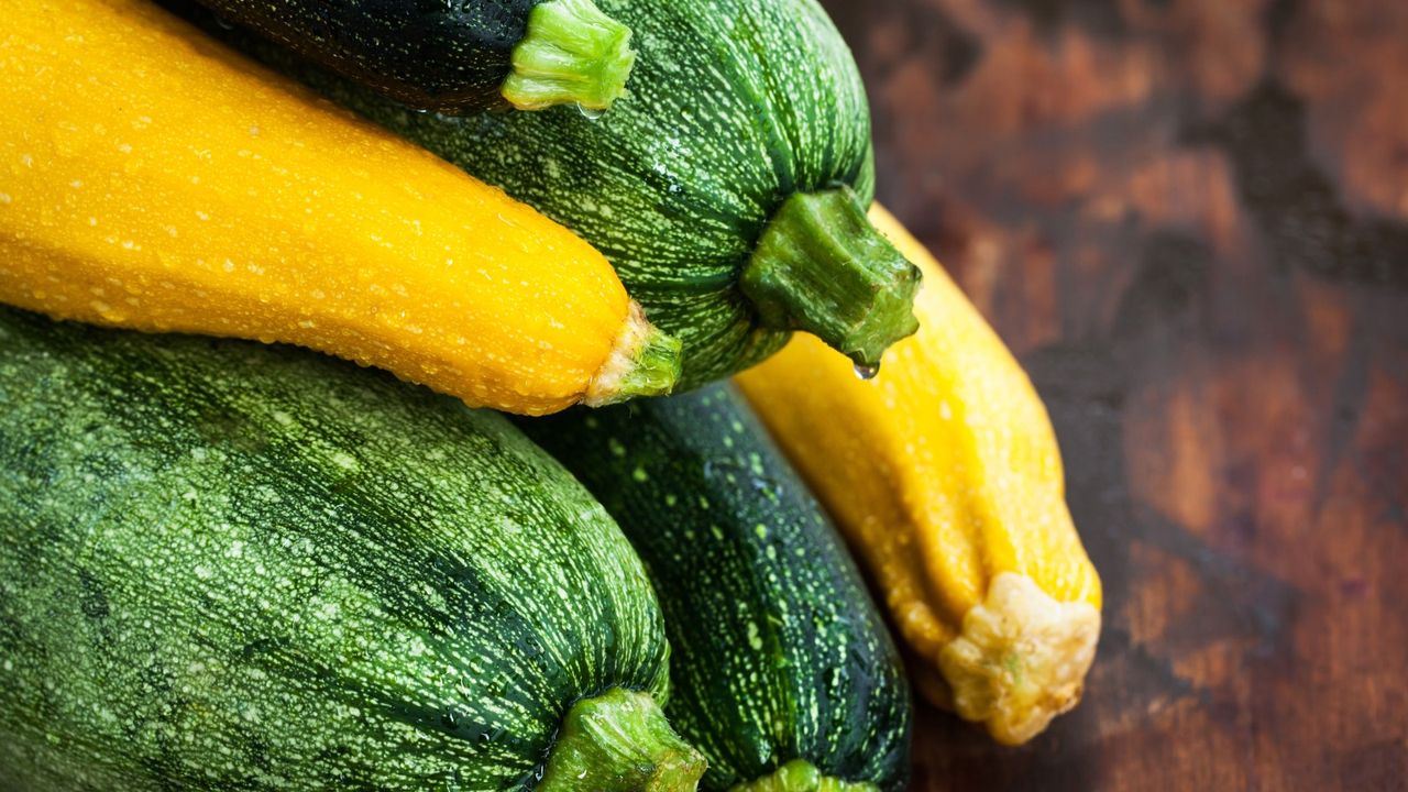 Green and yellow zucchini