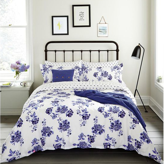 Bright White Peony Duvet Cover