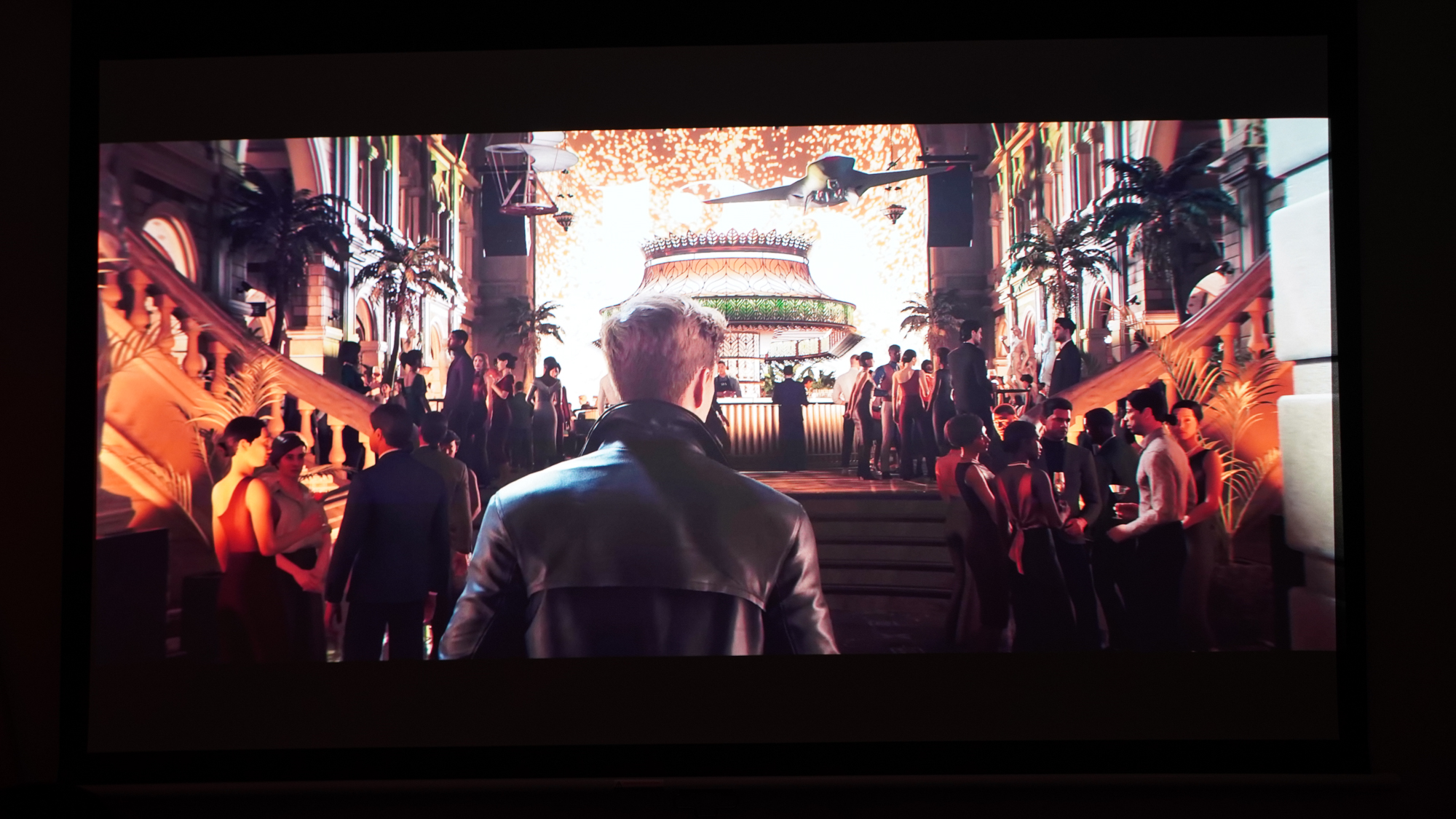 A screen projected from the Hisense XR10 projector