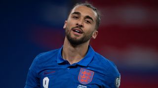 Dominic Calvert-Lewin of England looks on during the FIFA World Cup 2022 qualifying match between England and San Marino at Wembley Stadium on March 25, 2021 in London, United Kingdom.