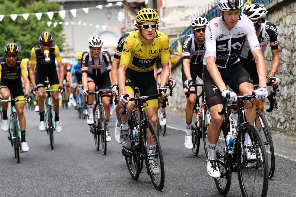 Geraint Thomas (Team Sky) in yellow