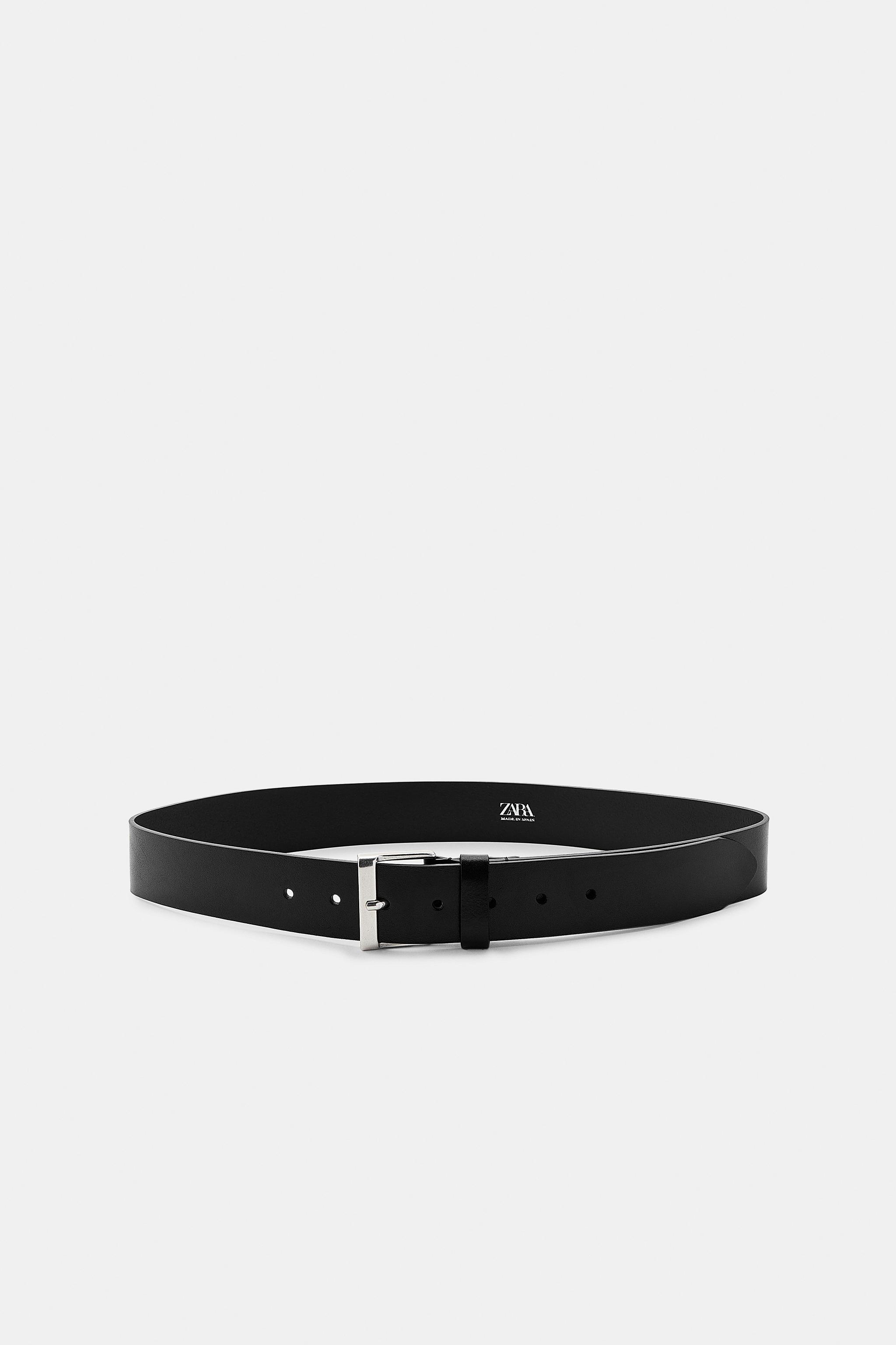 100% Leather Square Buckle Belt