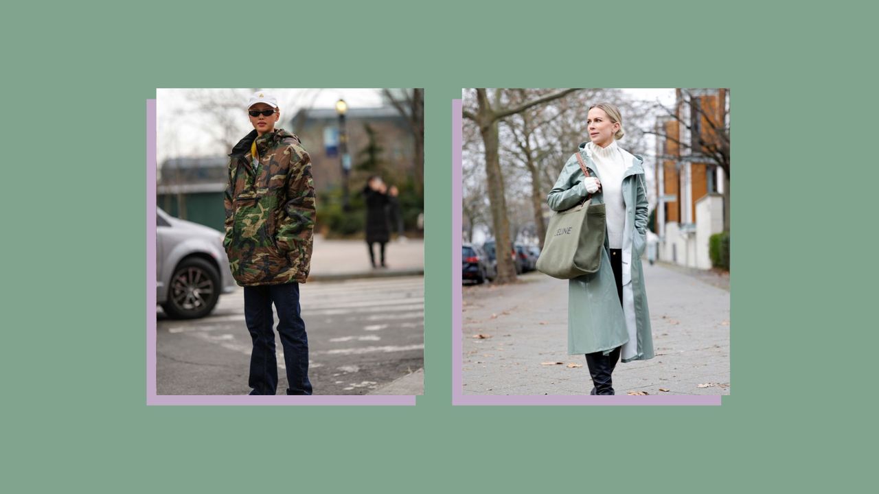 Two women wearing waterproof vs water-resistant coats