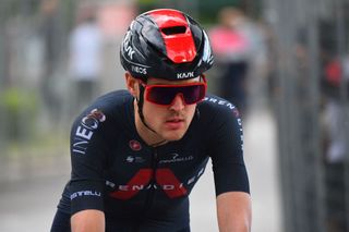 Team Ineos rider Russias Pavel Sivakov crosses the finish line of the fifth stage of the Giro dItalia 2021 cycling race 177 km between Modena and Cattolica EmiliaRomagna on May 12 2021 Photo by Dario BELINGHERI AFP Photo by DARIO BELINGHERIAFP via Getty Images