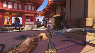 Hanzo first person view pulling back arrow