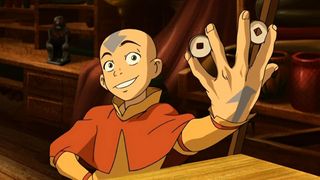 Avatar: The Last Airbender — Aang with two coins.