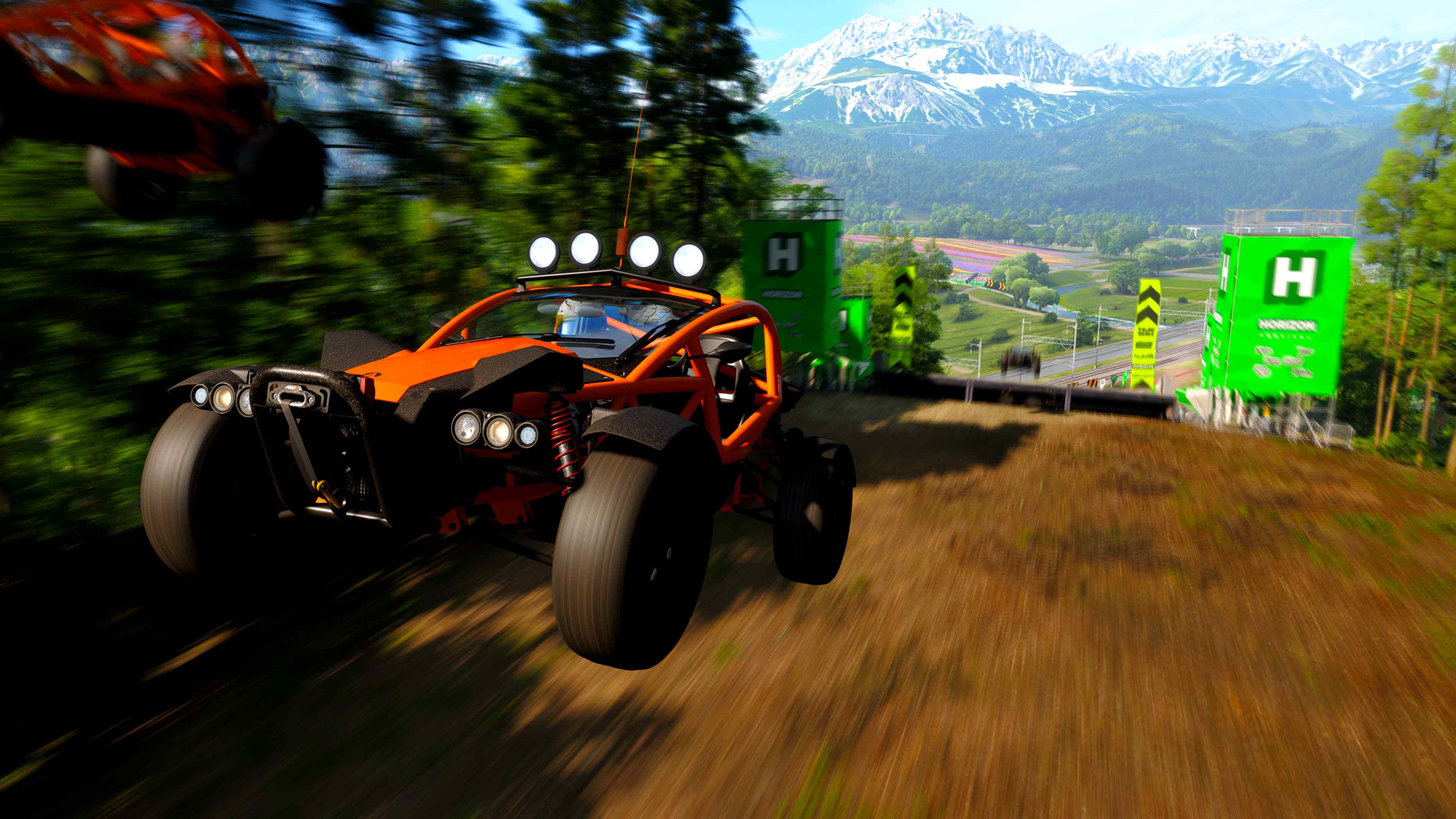 Forza Horizon 6 screenshot of a vehicle flying through the air.