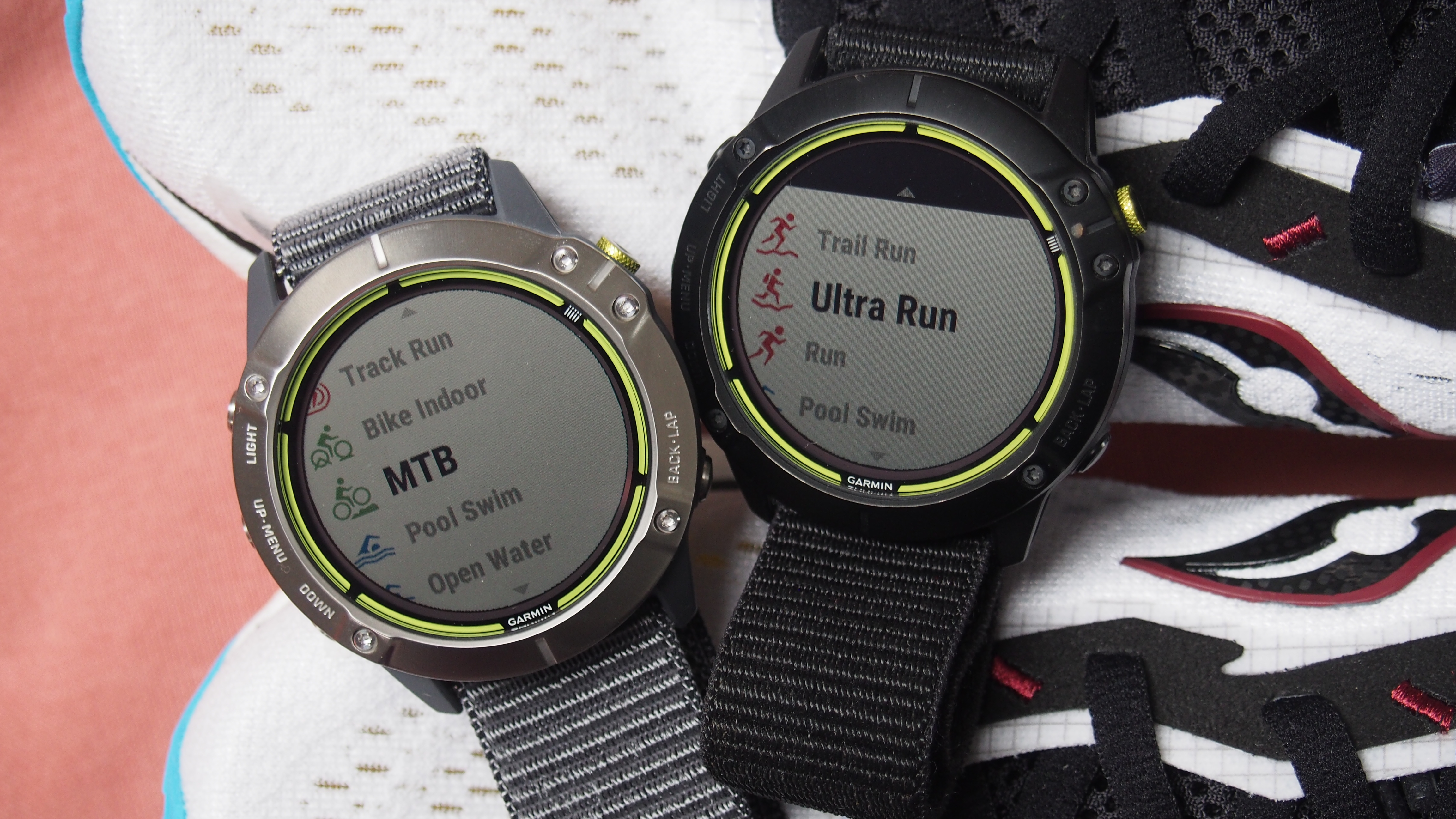 Two Garmin Enduro watches