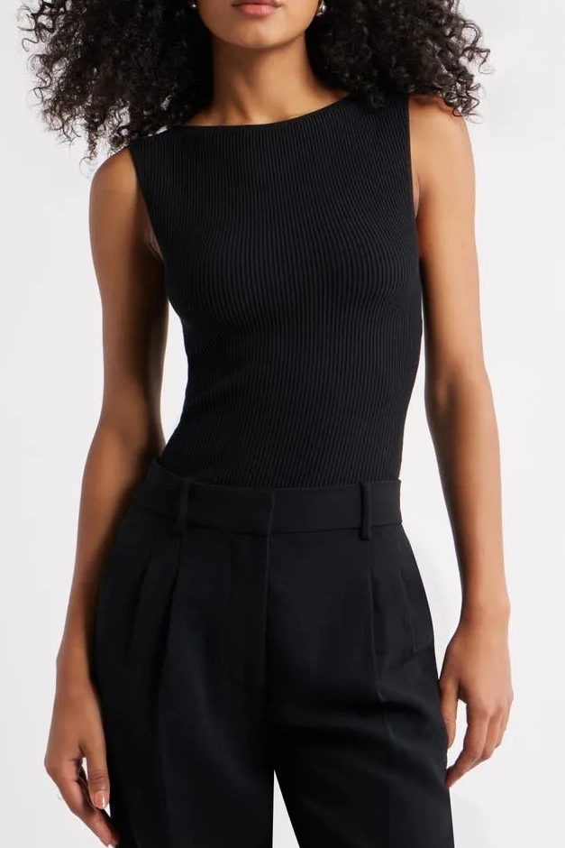 Open Edit, Luxe Sculpt Rib Sweater Tank (Was $60) 