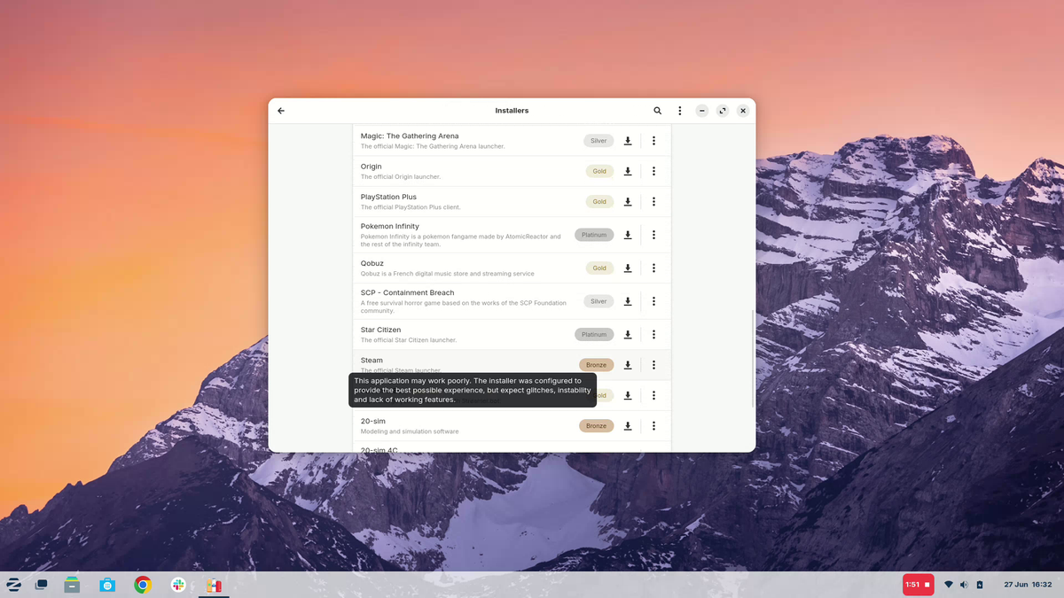 Zorin OS running Bottles