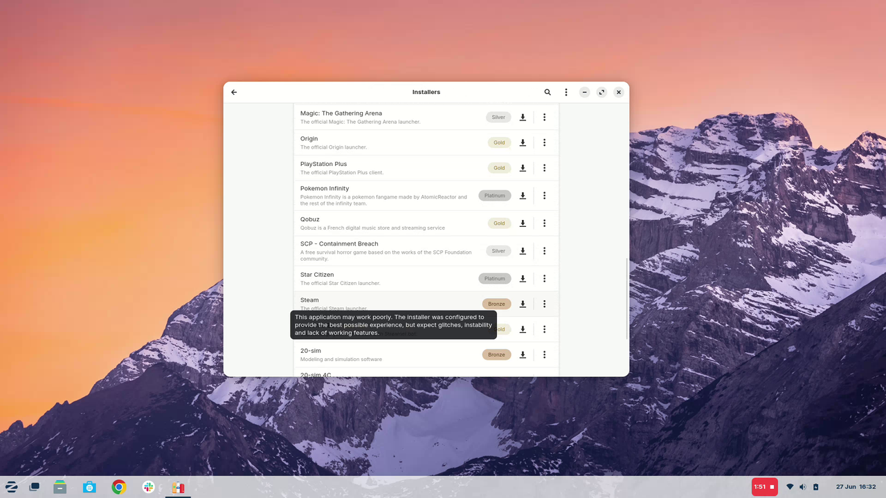 Zorin OS running Bottles