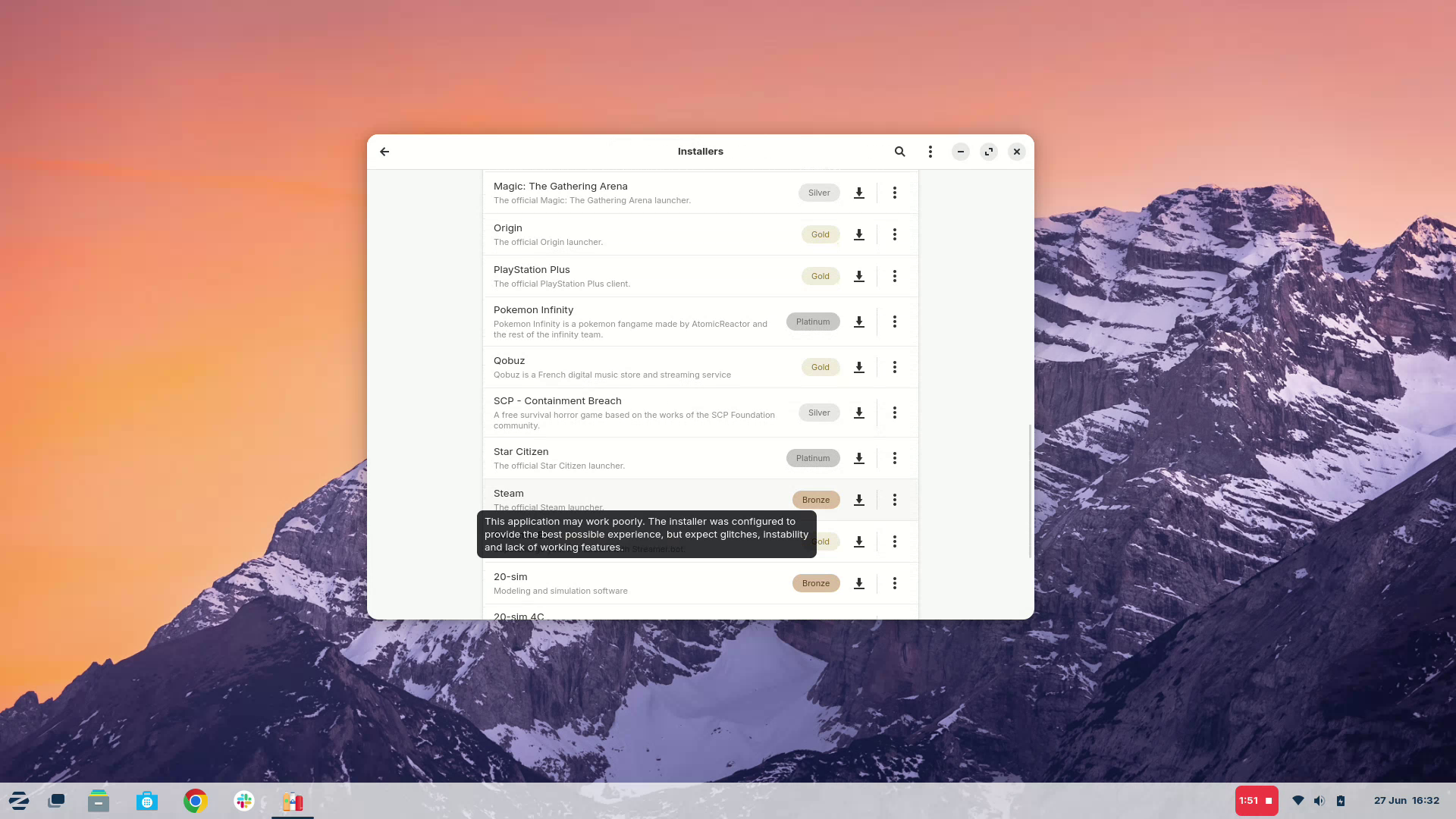 Zorin OS running Bottles