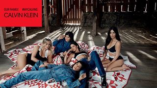 Kylie Jenner covers her stomach in family Calvin Klein underwear campaign