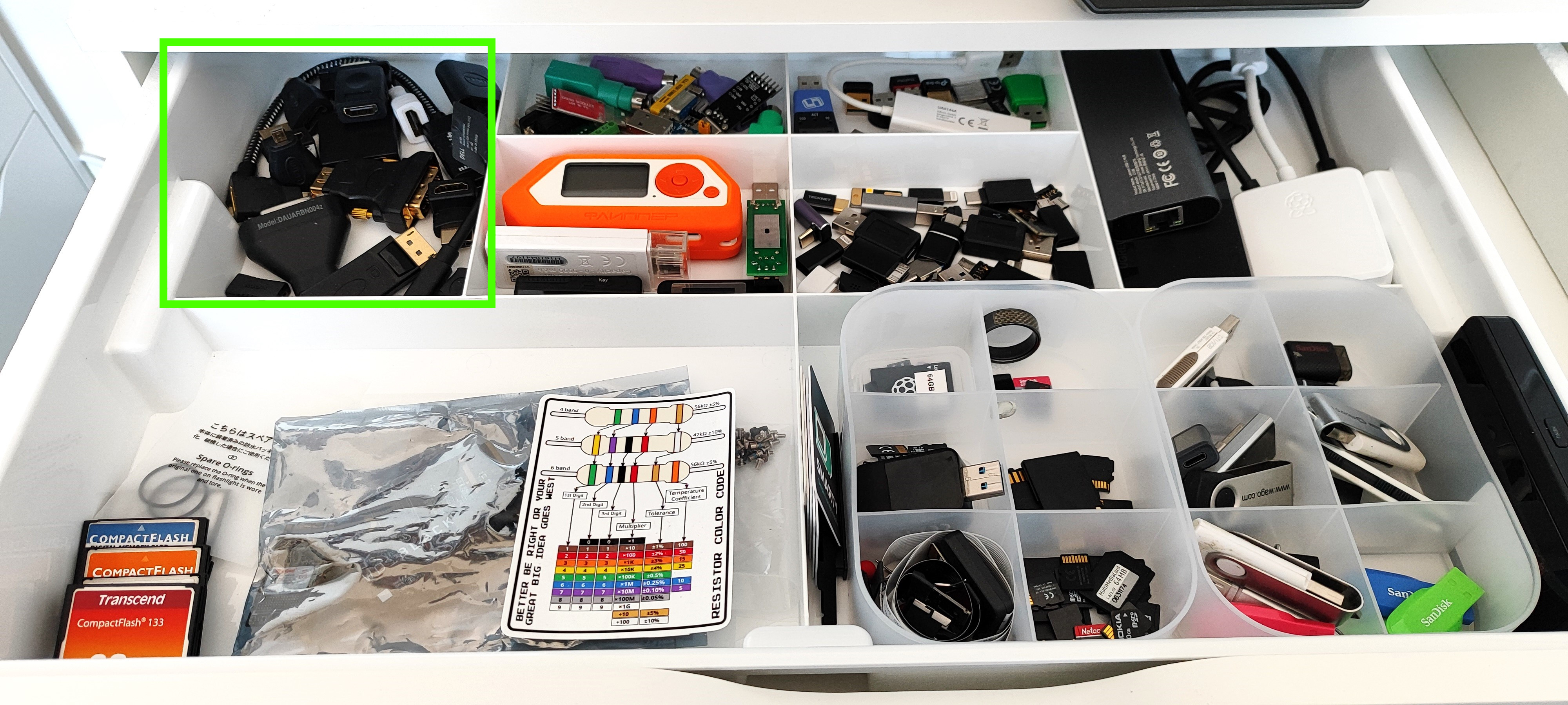 Les' IT junk drawer (well, one of them)