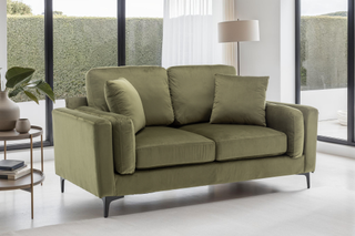 Velvet Sage Green 2 Seater Sofa Marghera