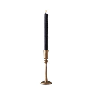 A brass candlestick holder