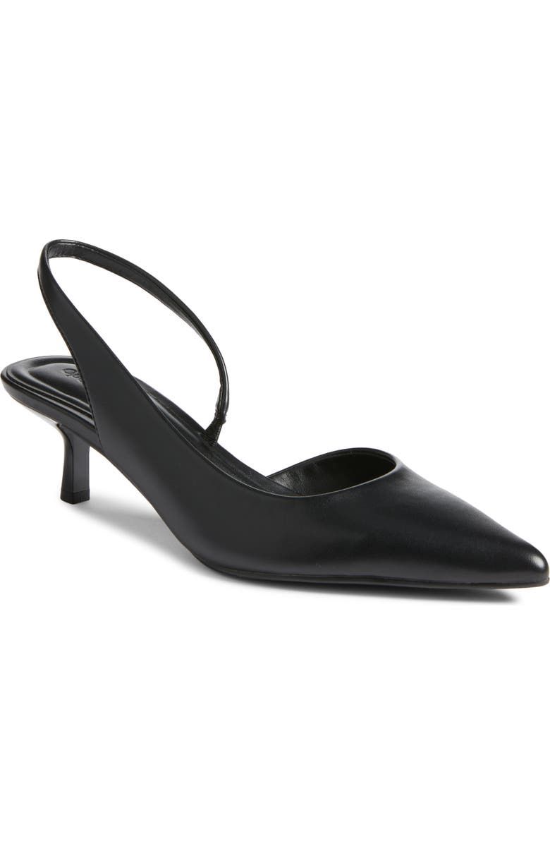 Corina Slingback Half D'orsay Pointed Toe Kitten Heel Pump