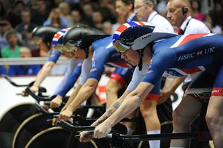 Katie Archibald of Great Britain in the Women's Team Pursuit