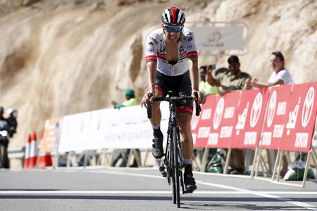 Rui Costa (UAE Team Emirates) hit the line on Green Mountain