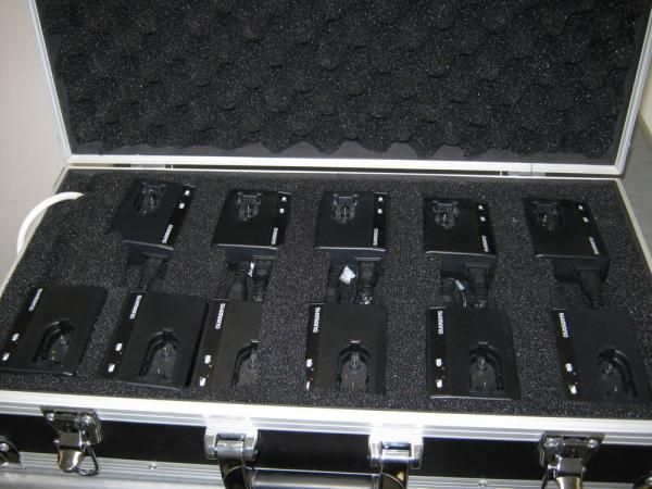 Team Sky has a special case for recharging al lthe Shimano Di2 batteries