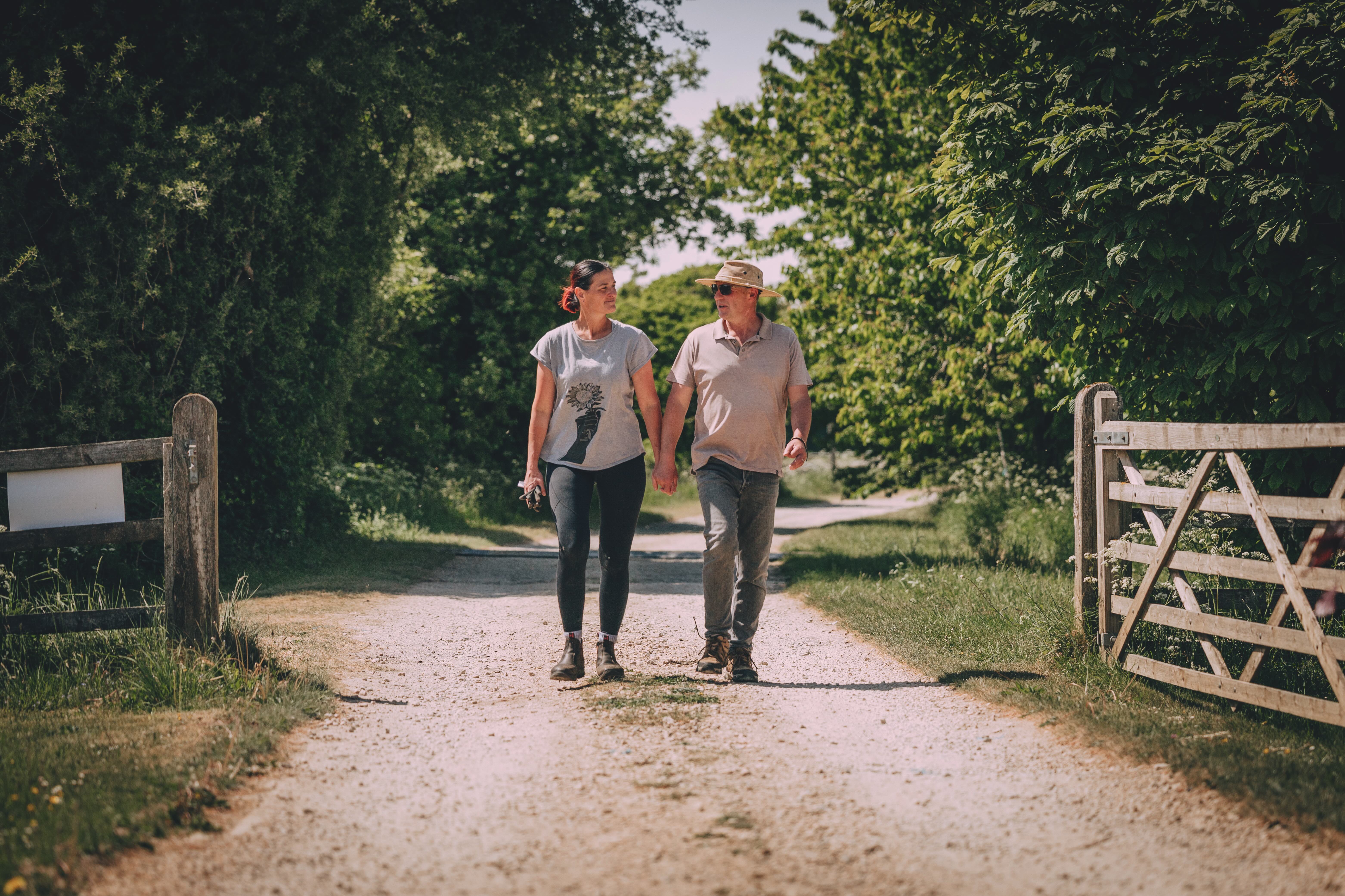 Jonty and Mel Brunyee at Conygree Farm.